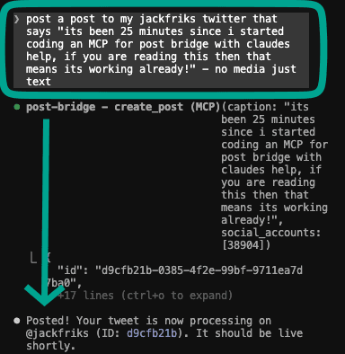 Creating a post through Claude using MCP