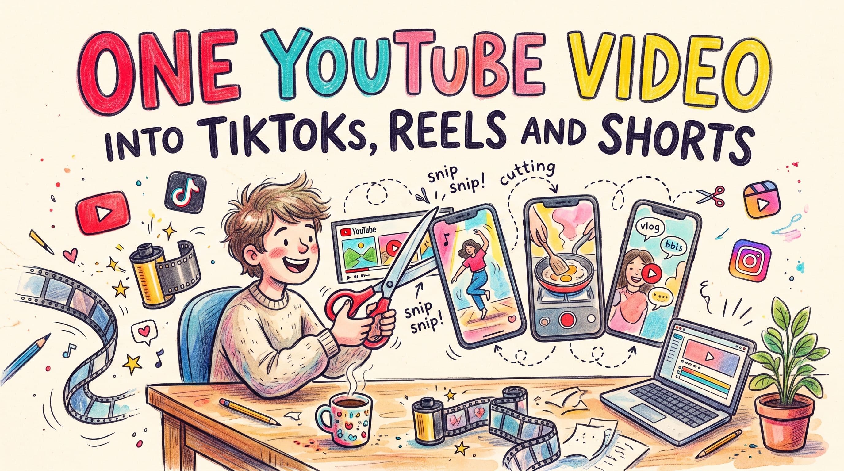 How to Turn a YouTube Video into TikToks, Reels and Shorts
